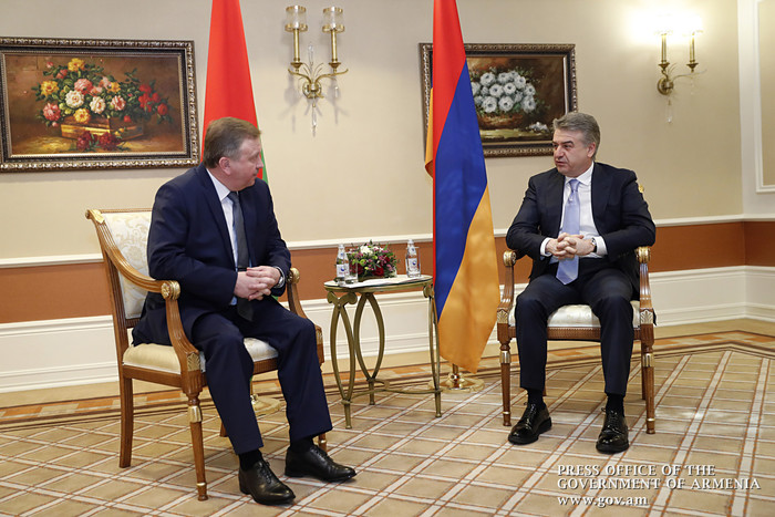 Վարչապետ Կարեն Կարապետյանն Ալմաթիում հանդիպել է Բելառուսի գործընկերոջ հետ