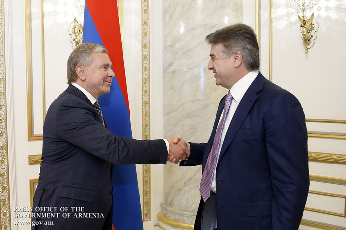 Կարեն Կարապետյանն ու Սերգեյ Չերյոմինը  քննարկել են համագործակցության զարգացմանը վերաբերող հարցեր