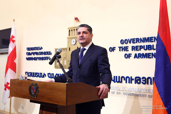 Հայաստանի վարչապետ Տիգրան Սարգսյանի և Վրաստանի վարչապետ Բիձինա Իվանիշվիլիի մամուլի համատեղ ասուլիսի 