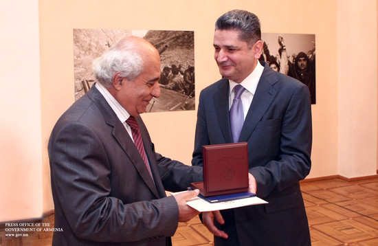 Կառավարության ղեկավարը ՀՀ անկախության 20-ամյակի կապակցությամբ պարգևատրել է տարբեր ոլորտների ներկայաց