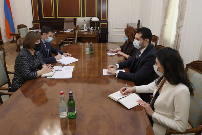 Փոխվարչապետ Մաթևոսյանն ընդունել է ՄԱԶԾ հայաստանյան գրասենյակի մշտական ներկայացուցչին