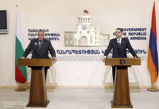 Հայաստանի վարչապետ Տիգրան Սարգսյանի և Բուլղարիայի վարչապետ Բոյկո Բորիսովի համատեղ մամուլի ասուլիսի ս
