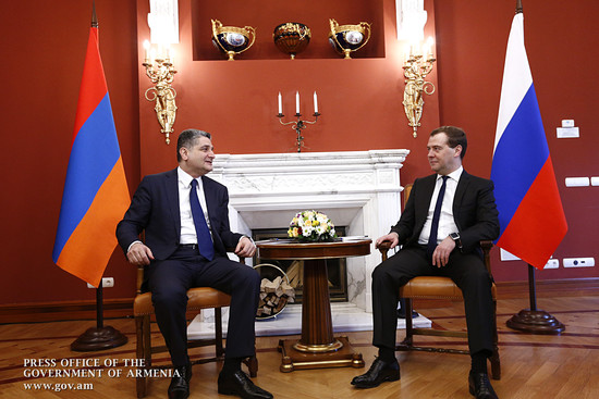 Տիգրան Սարգսյանը և Դմիտրի Մեդվեդևը քննարկել են հայ-ռուսական տնտեսական կապերի զարգացմանն ուղղված հարց