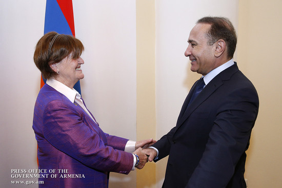 Հովիկ Աբրահամյանն ընդունել է բարոնուհի Քերոլայն Քոքսի գլխավորած պատվիրակությանը