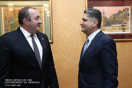 Տիգրան Սարգսյանն աշխատանքային ճաշ է ունեցել Գիորգի Մարգվելաշվիլիի հետ