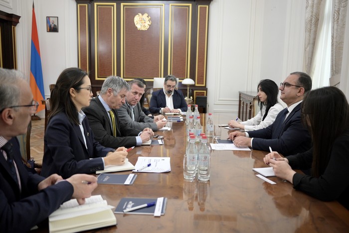 Տիգրան Խաչատրյանն աշխատանքային քննարկում է ունեցել ԱԶԲ պատվիրակության հետ