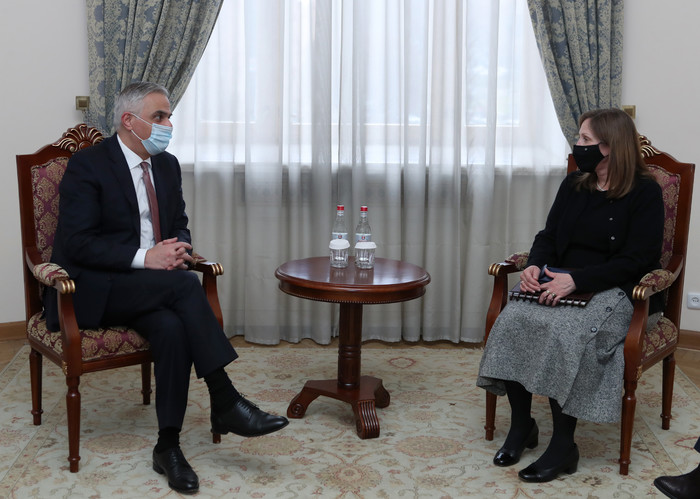 Փոխվարչապետ Մհեր Գրիգորյանն ընդունել է ԱՄՆ արտակարգ և լիազոր դեսպանին Լինն Թրեյսիին