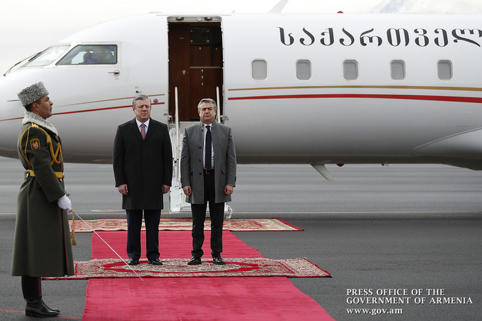Պաշտոնական այցով Հայաստան է ժամանել Վրաստանի վարչապետ Գիորգի Կվիրիկաշվիլին