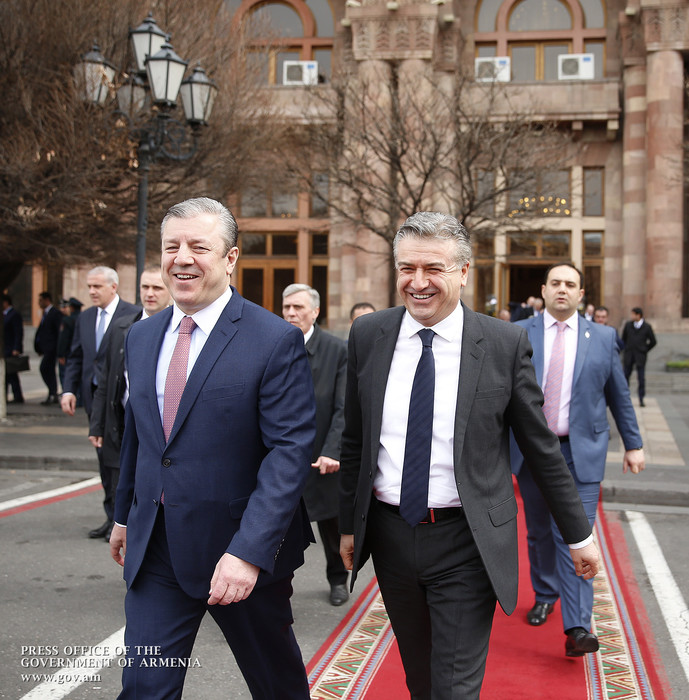 Կարեն Կարապետյանը և Գիորգի Կվիրիկաշվիլին հանդես են եկել հանդիպման արդյունքներն ամփոփող հայտարարությո