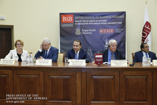 ՀՀ վարչապետը մասնակցել է Բրիտանական բիզնես դպրոցի բացմանը