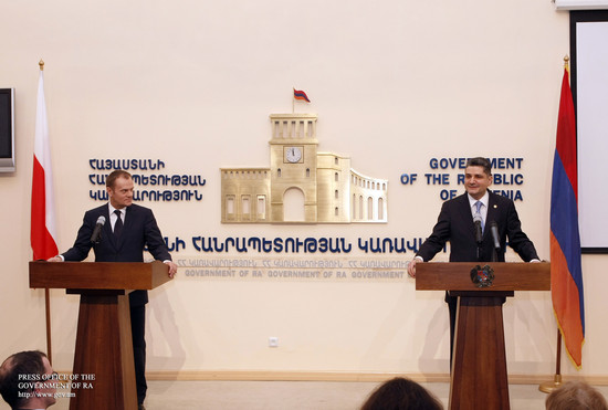 Հայաստանի Հանրապետության վարչապետ Տիգրան Սարգսյանի և Լեհաստանի Հանրապետության վարչապետ Դոնալդ Տուսկի