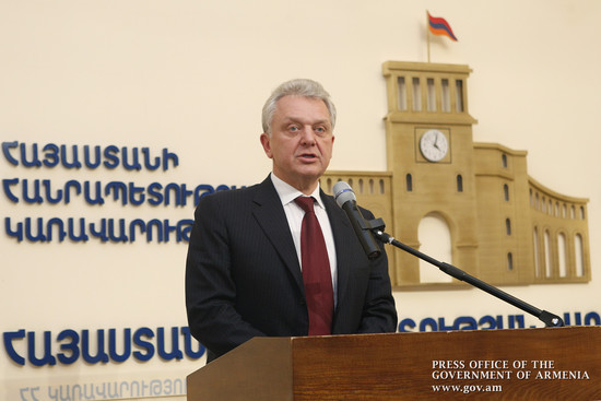 ՀՀ վարչապետ Տիգրան Սարգսյանի և Եվրասիական տնտեսական հանձնաժողովի կոլեգիայի նախագահ Վիկտոր Խրիստենկոյ