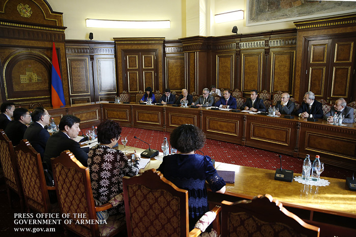 Վարչապետն ընդունել է Չինաստանի տնտեսական և սոցիալական խորհրդի փոխնախագահի գլխավորած պատվիրակությանը