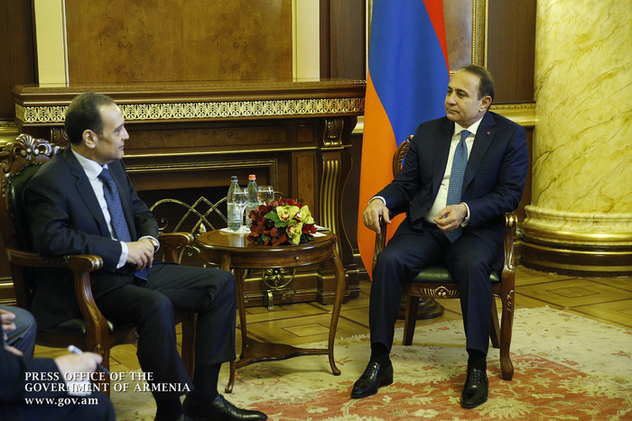 Վարչապետն ընդունել է Հայաստանում Եգիպտոսի նորանշանակ արտակարգ և լիազոր դեսպանին
