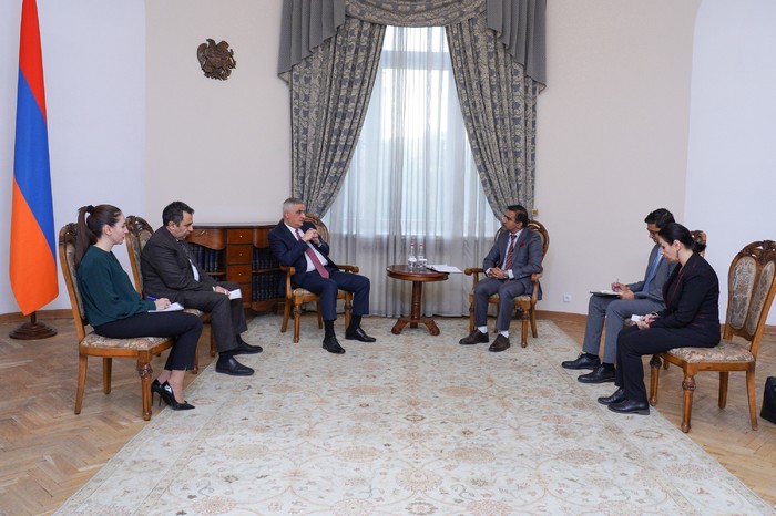 Փոխվարչապետ Մհեր Գրիգորյանն ընդունել է Հնդկաստանի դեսպանին