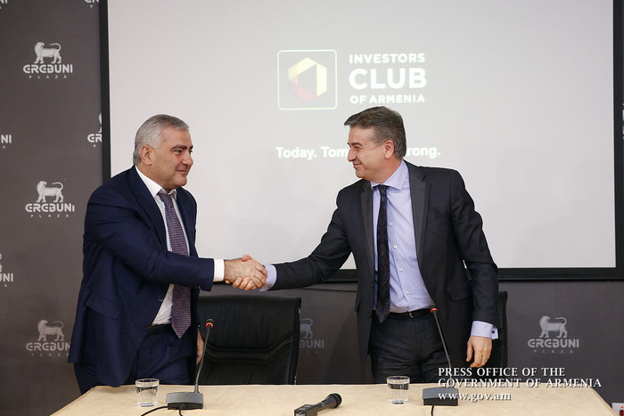 «Հայաստանի ներդրողների ակումբի»  ստեղծումը համարում եմ բեկումնային մեր երկրի համար». ՀՀ վարչապետի մա