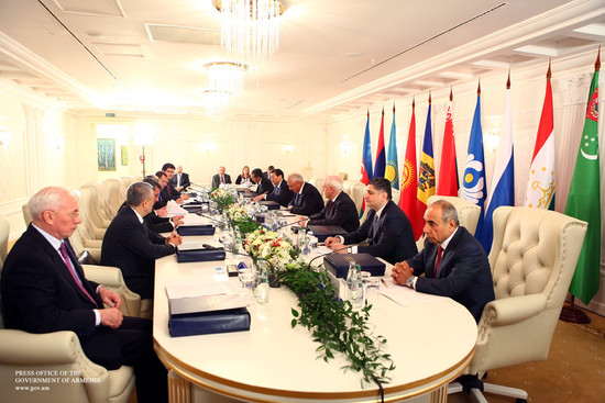 Կայացել է ԱՊՀ երկրների կառավարությունների ղեկավարների հերթական նիստը