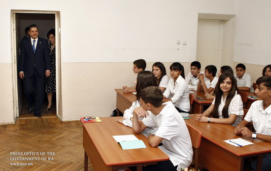 Վարչապետ Տիգրան Սարգսյանն այսօր  այցելել է  Անդրանիկ Մարգարյանի անվան դպրոց