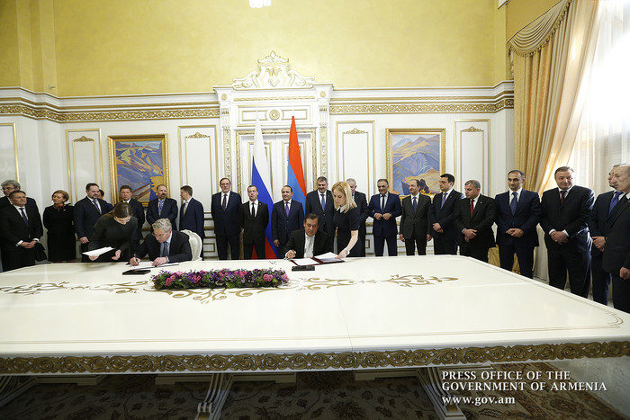 Ստորագրվել են հայ-ռուսական համագործակցության խորացմանն ուղղված մի շարք փաստաթղթեր