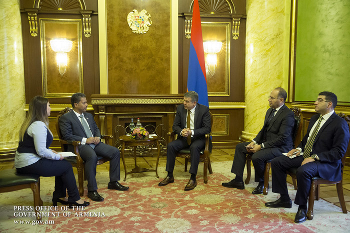 Վարչապետն ընդունել է Հայաստանում Արաբական Միացյալ Էմիրությունների արտակարգ և լիազոր դեսպանին