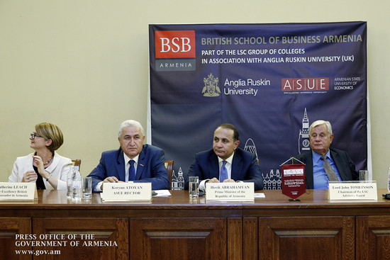 ՀՀ վարչապետը մասնակցել է Բրիտանական բիզնես դպրոցի բացմանը