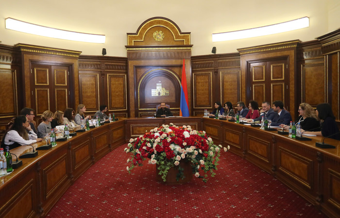 Առաջին փոխվարչապետ Արարատ Միրզոյանն ընդունել է Ամերիկայի Միացյալ Նահանգների Գերմանական Մարշալ հիմնադ