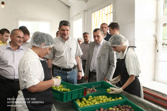 Վարչապետն այցելել է Սյունիքի մարզի գյուղմթերք վերամշակող ընկերություն և հանքարդյունաբերական ձեռնարկո
