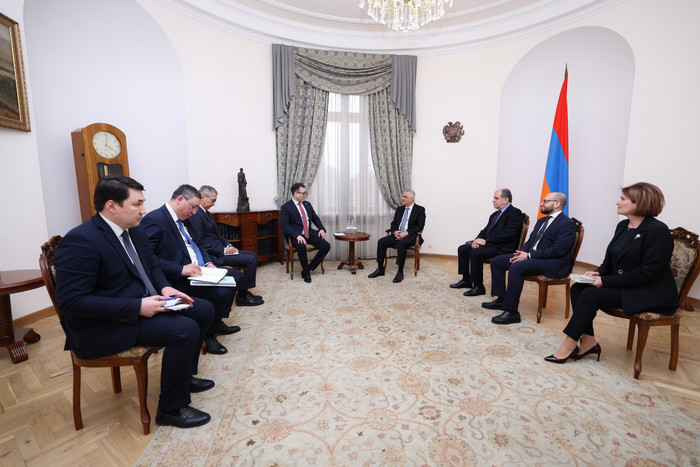 Փոխվարչապետ Մհեր Գրիգորյանն ընդունել է Ղազախստանի առևտրի և ինտեգրման նախարարին