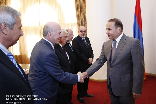 Վարչապետն ընդունել է Հայ մարմնակրթական ընդհանուր միության կենտրոնական վարչության անդամներին