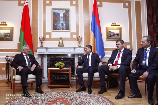 Տիգրան Սարգսյանը և Միխայիլ Մյասնիկովիչը քննարկել են հայ-բելառուսական տնտեսական կապերի հետագա զարգացմ