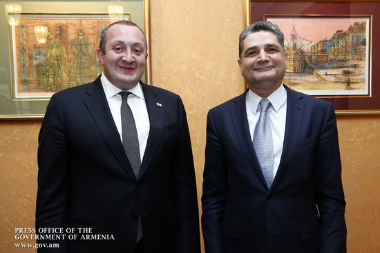 Տիգրան Սարգսյանն աշխատանքային ճաշ է ունեցել Գիորգի Մարգվելաշվիլիի հետ
