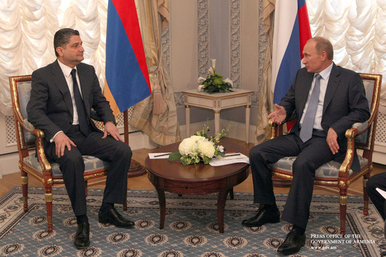 Սանկտ-Պետերբուրգում տեղի է ունեցել Տիգրան Սարգսյանի և Վլադիմիր Պուտինի հանդիպումը