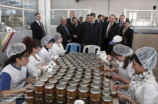 Վարչապետը ծանոթացել է գյուղմթերքի արտադրությամբ զբաղվող ընկերության զարգացման ծրագրերին