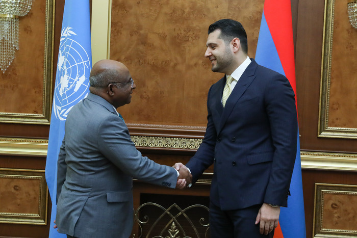 Փոխվարչապետ Մաթևոսյանն այսօր ընդունել է ՄԱԿ-ի Գլխավոր ասամբլեայի նախագահ Աբդուլլա Շահիդին