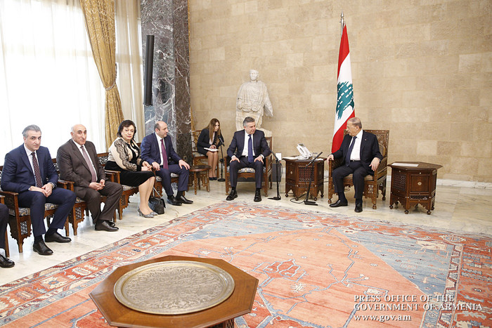 Կարեն Կարապետյանը հանդիպել է Լիբանանի նախագահի հետ