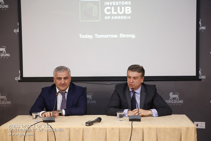 «Հայաստանի ներդրողների ակումբի»  ստեղծումը համարում եմ բեկումնային մեր երկրի համար». ՀՀ վարչապետի մա