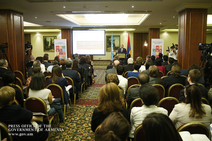 Վարչապետը մասնակցել է «Հազարամյակի զարգացման նպատակներ. առաջընթացի ազգային զեկույցի» շնորհանդեսին