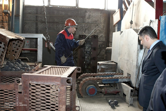 Վարչապետը ծանոթացել է արդյունաբերական ընկերության գործունեությանը և հետագա ծրագրերին