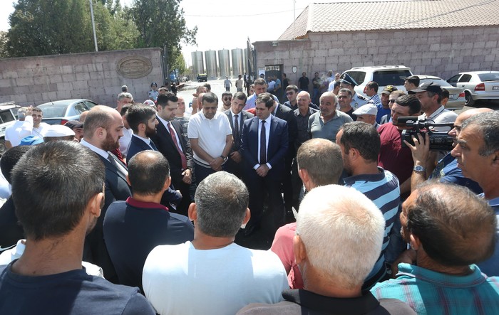 Փոխվարչապետ Սուրեն Պապիկյանն Արմավիրում ծանոթացել է խաղողի մթերման գործընթացին